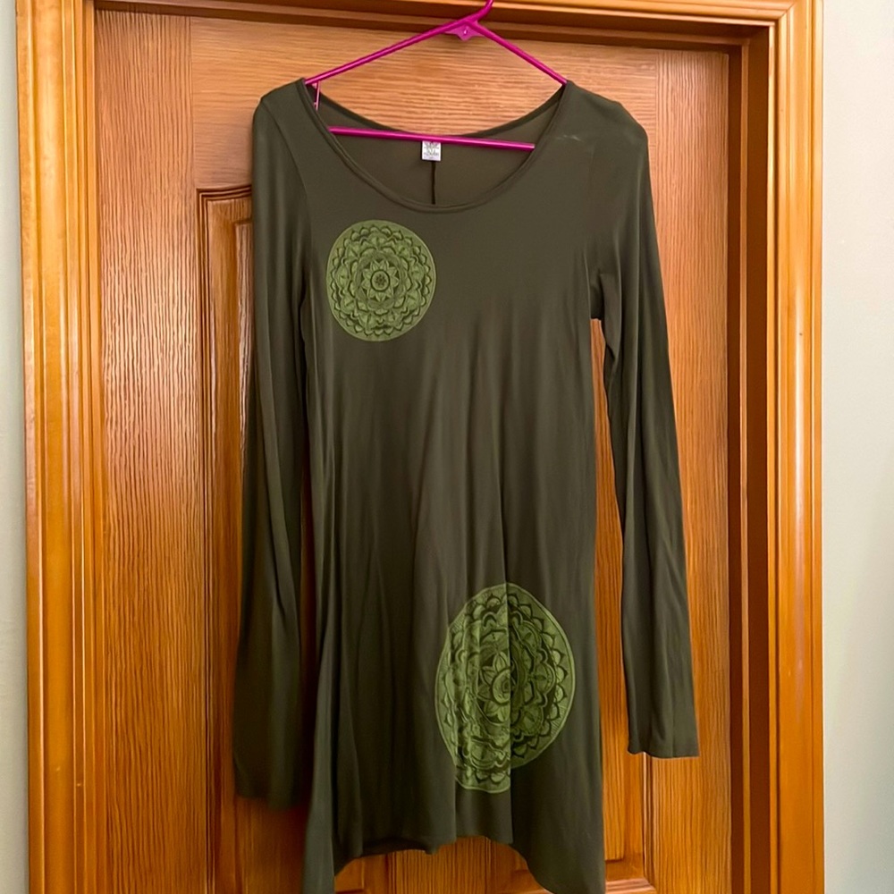 Soul flower green medium tunic